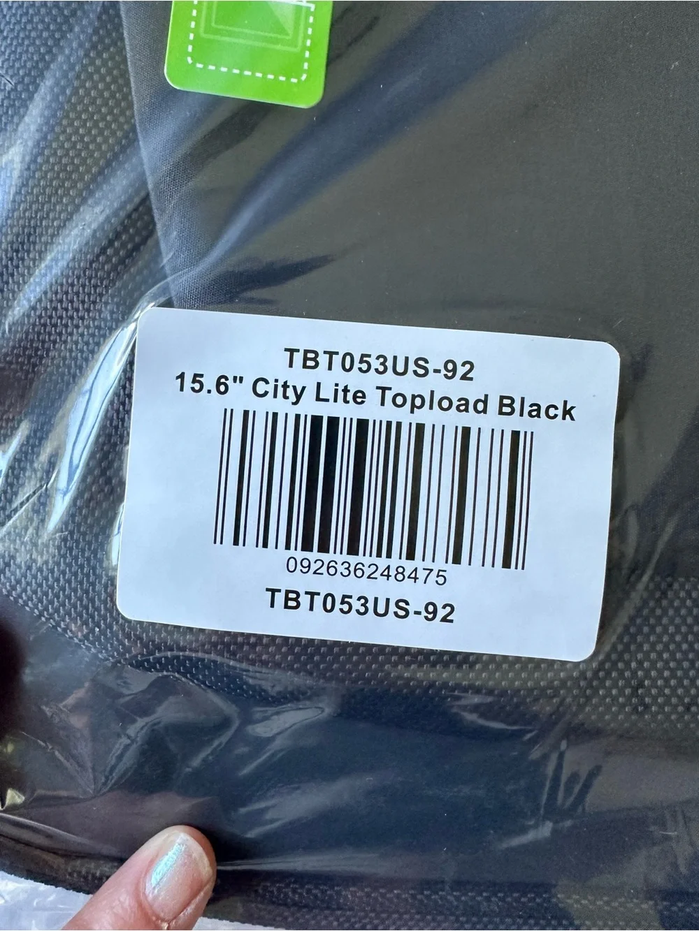 New Targus CityLite Topload laptop bag in black, model TBT053US-92